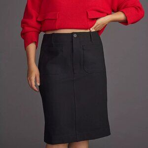 NWT Maeve by Anthropologie Collette knee-length black skirt, XL 14-16